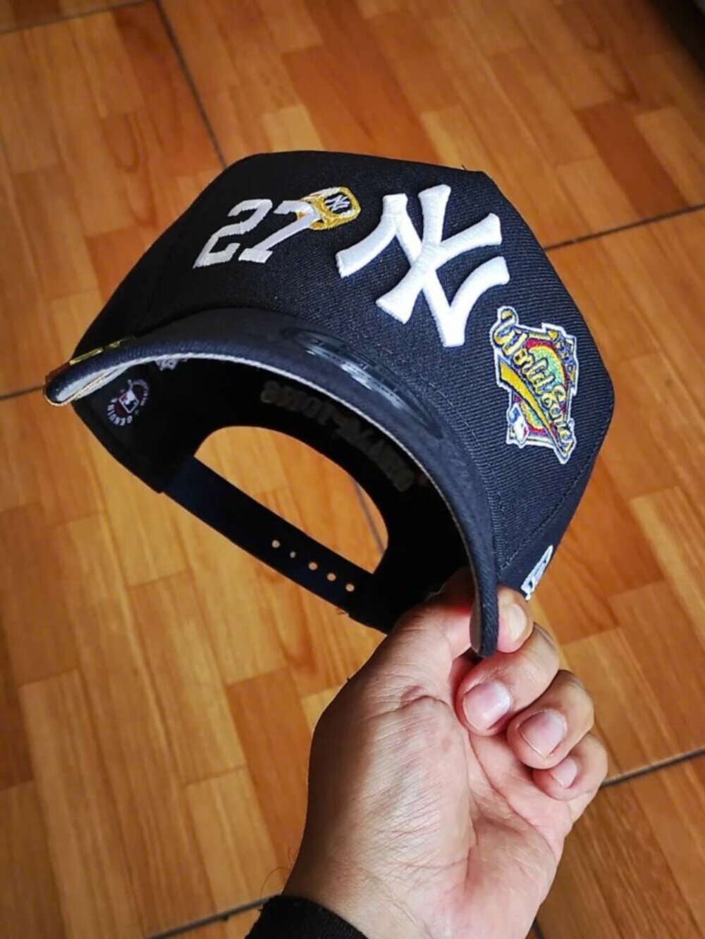 New Era New York Yankees 27x World Series Champions Snapback Hat Black MLB Cap - Picture 5 of 10